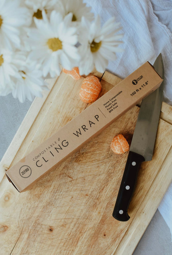 Compostable cling wrap