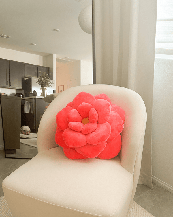 Camellia Plush Flower Pillow