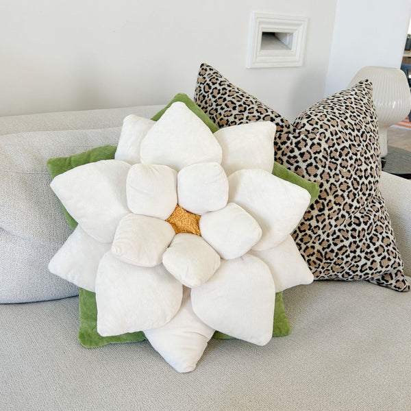 Poinsettia Pillow - Marshmallow White