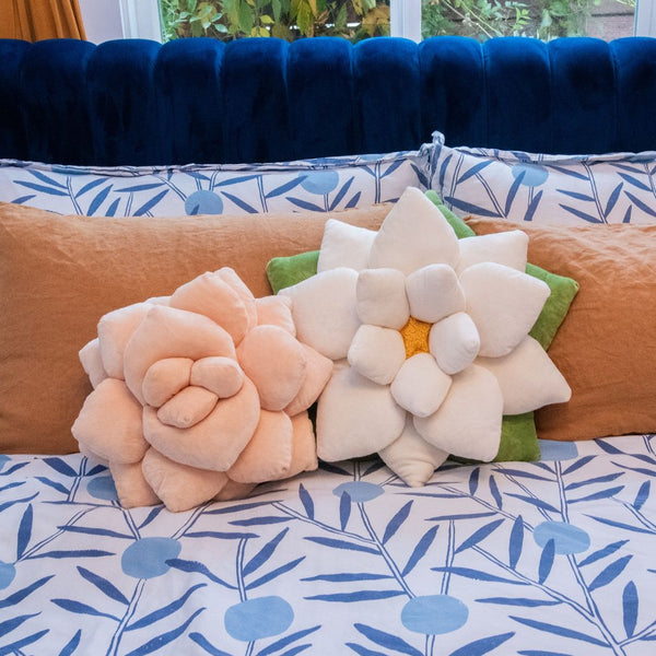 Poinsettia Pillow - Marshmallow White