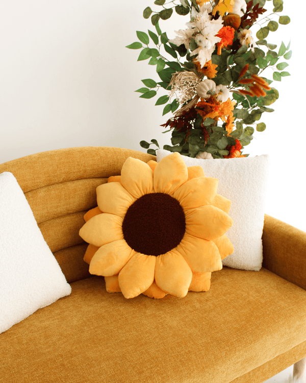Sunflower Pillow - Golden Yellow
