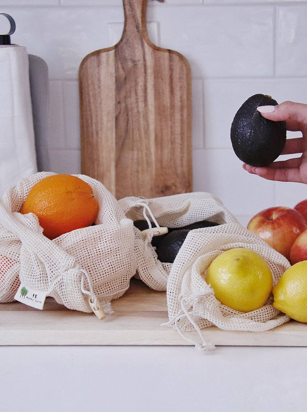 Eco Friendly Cotton Mesh Produce Bags- 3 Pack