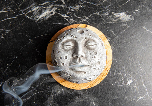 Moon Face Backflow Incense Burner