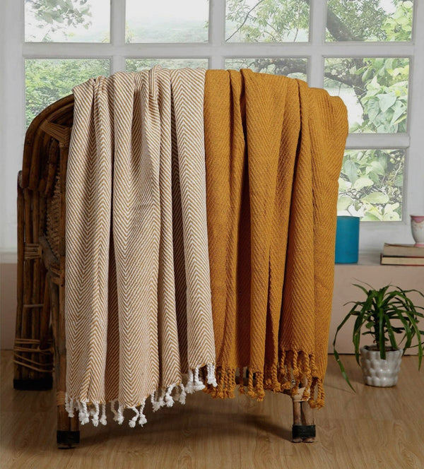 Handwoven Cotton All Season Throw Blankets
