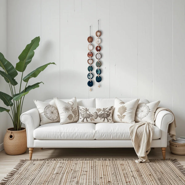 Natural Agate x Bell Garland Wall Hanging