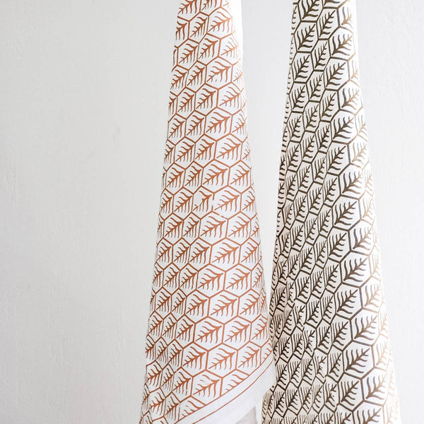 Hand Screen Printed Tea Towel - Set of 2