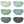 Leaf Pinch Bowls Set of 6