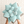 Poinsettia Pillow - Frost Blue