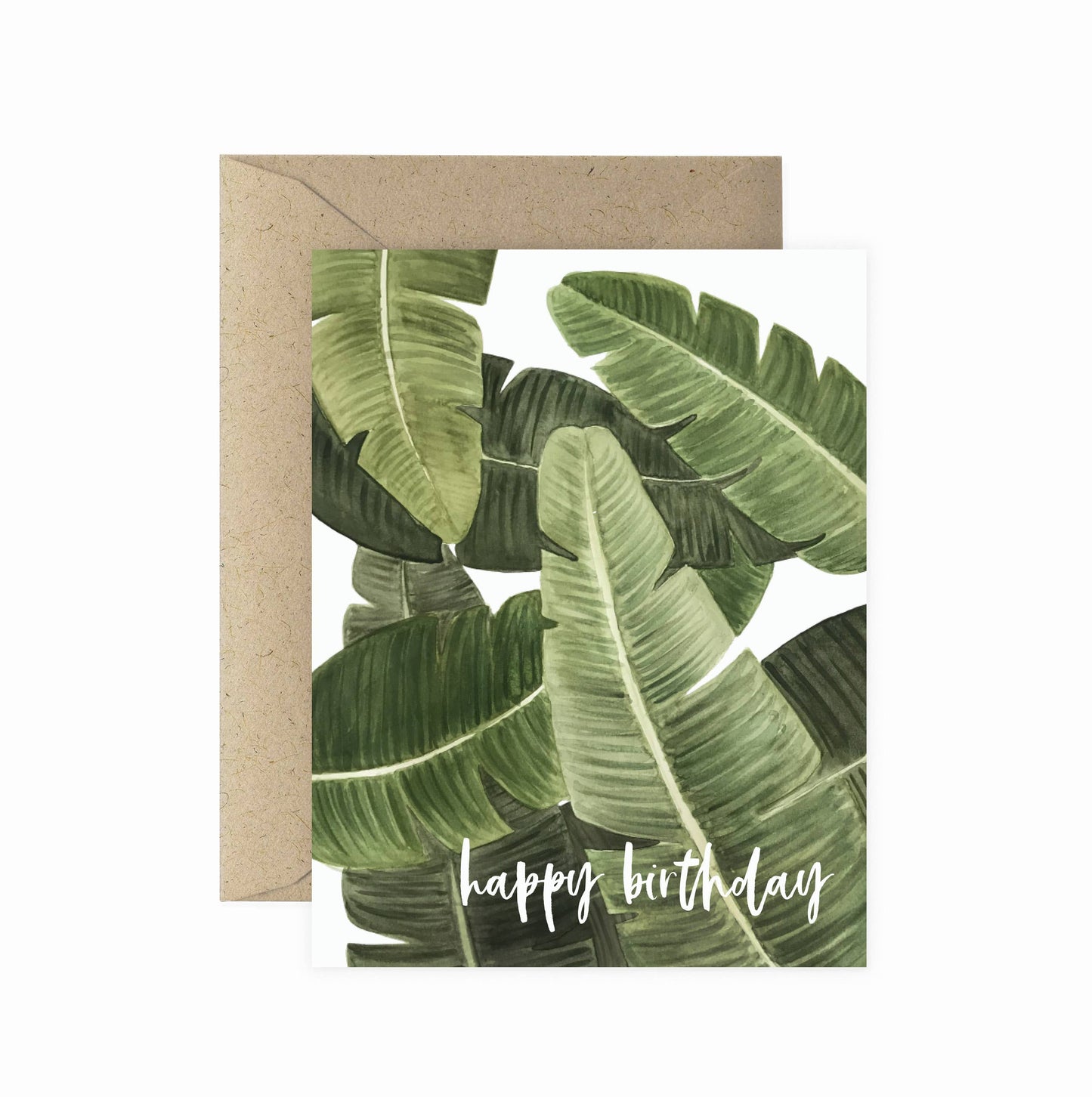 Banana Leaf Happy Birthday Greeting Cards
