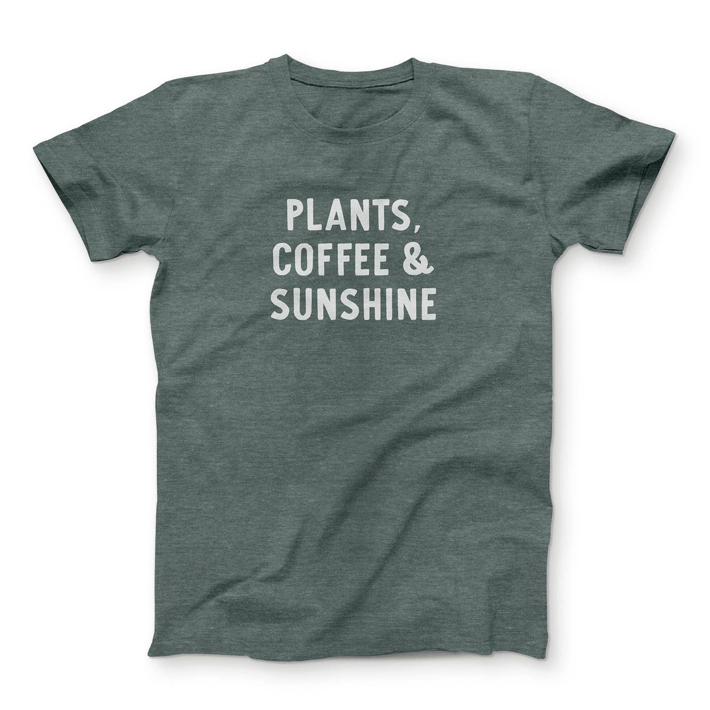 Plants, Coffee & Sunshine T-Shirt : Forest Green