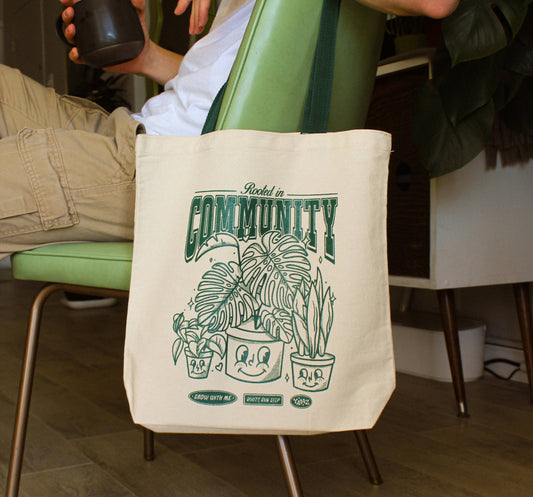 Rooted In Community Canvas Tote