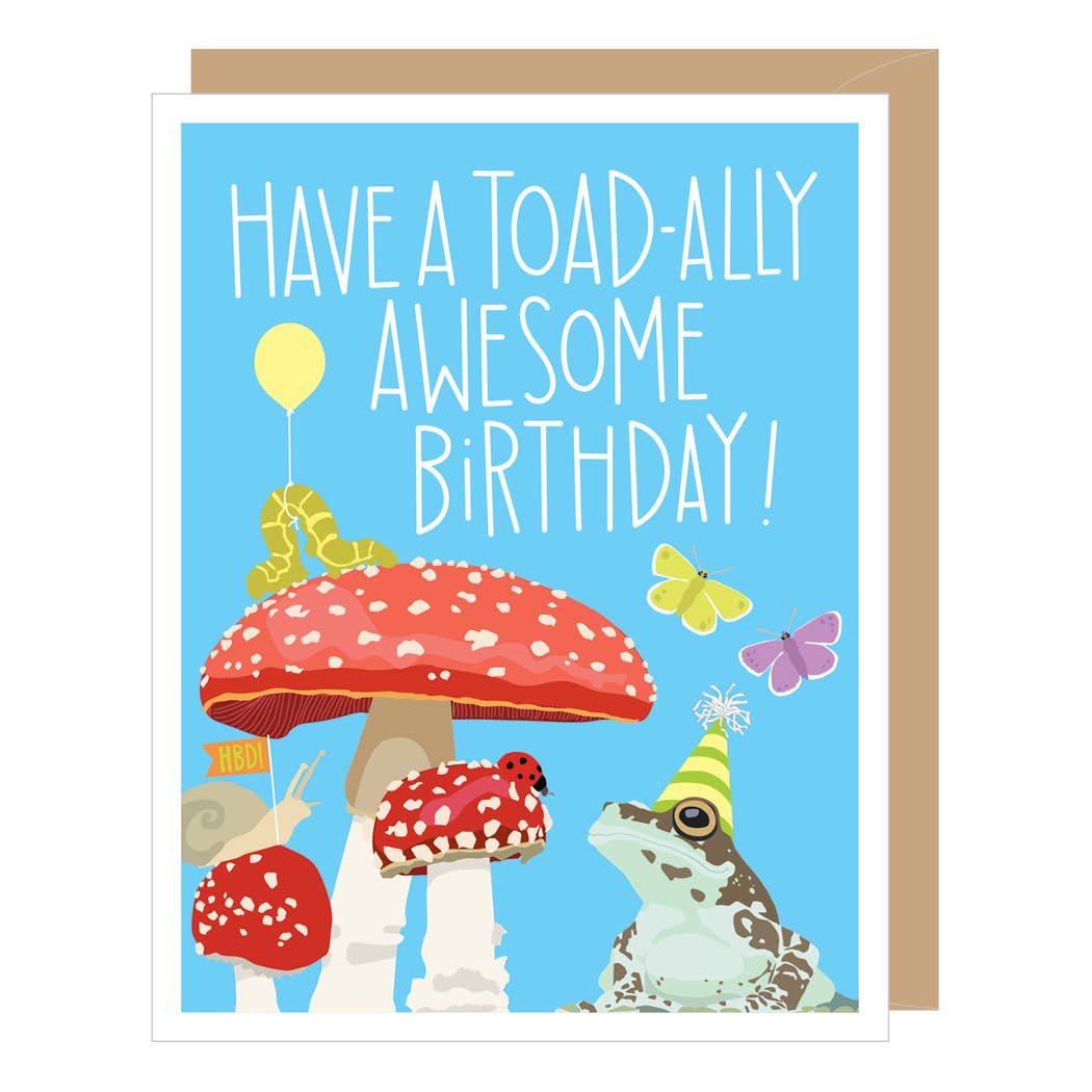 Toad and Toadstools Birthday Cards