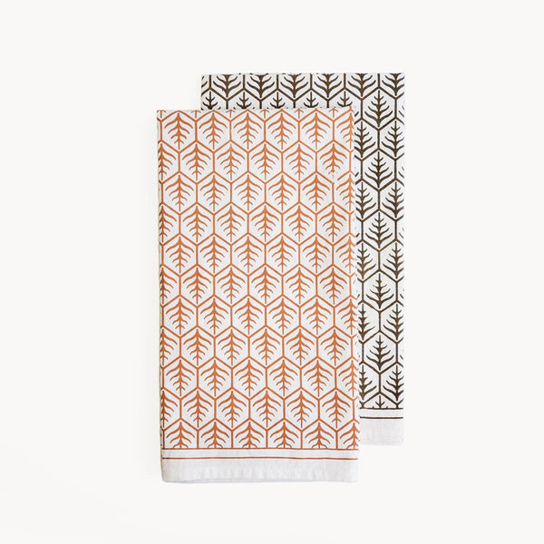 Hand Screen Printed Tea Towel - Set of 2