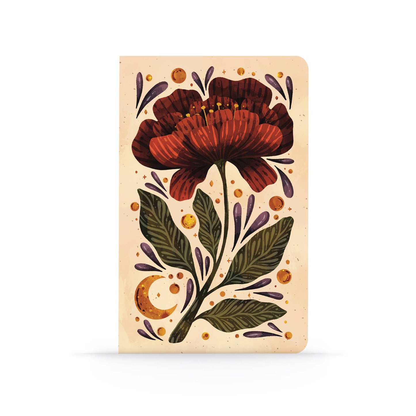 Burgundy Bloom Classic Layflat Notebook